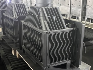 Poêle à bois en fonte, <span class=keywords><strong>insert</strong></span> <span class=keywords><strong>de</strong></span> <span class=keywords><strong>cheminée</strong></span> <span class=keywords><strong>d</strong></span>'angle avec double vitrage, chauffage domestique <span class=keywords><strong>pour</strong></span> hôtels et villas - Product Image 4