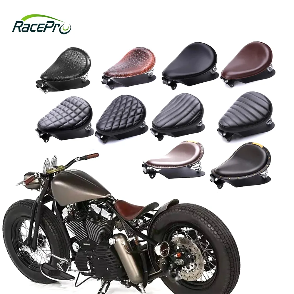 Universal Moto Bobber Chopper Sattel Vintage Kissen Teile Motorrad Solo Sitz für Harley Davidson Eisen 883 Sportster Softail