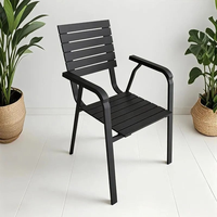 Ensemble de table et de chaises en métal pour l'extérieur, style moderne, confortable, durable, chaises de bistrot portables pour patio, cour, salon