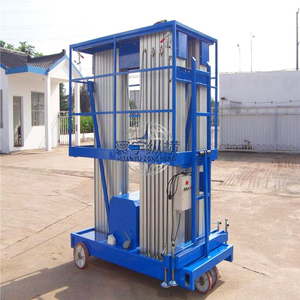 6 मीटर 8 मीटर 9 मीटर 10 मीटर 12 मीटर हवाई आदमी लिफ्ट हाई-एंड डुअल मस्तूल एल्यूमीनियम मैन लिफ्टर सुरक्षा इंटरलॉकिंग के साथ - Product Image 3
