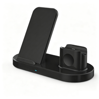 Station de charge sans fil 3 en 1 15W pour smartphone, Apple Watch et écouteurs sans fil, station verticale de bureau