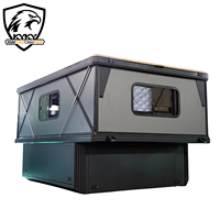Huntoo Hardtop personnalisable en aluminium pour camionnette, type pop-up, à glisser sur le véhicule, pour camping-car, remorque, pick-up, ou auvent de camping
