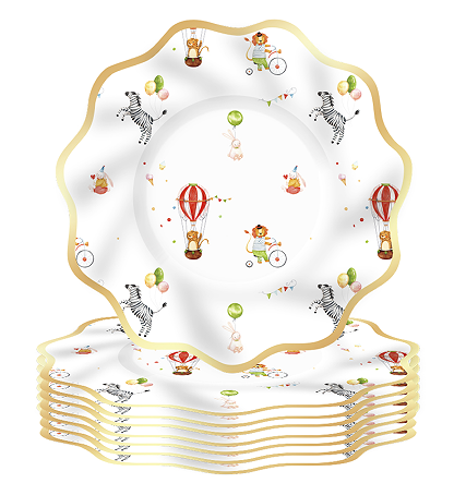 Assiette en carton de 8 pouces