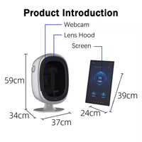 Analyseur de peau professionnel AISIA O1, lampe de Wood, imagerie HD, miroir magique, analyseur de peau pour les tests cutanés, utilisation en salon