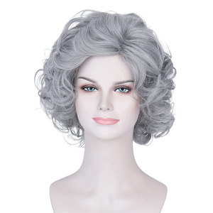 <span class=keywords><strong>Peluca</strong></span> de vacaciones Exportación Comercio exterior Pascua <span class=keywords><strong>abuela</strong></span> Gris Anciana Cubierta de la cabeza <span class=keywords><strong>Peluca</strong></span> de mecanismo de mediana edad y ancianos - Product Image 6
