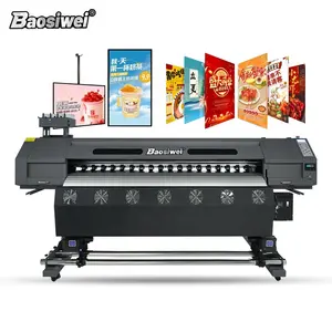Baosiwei 2024 Direct Sale Eco Solvent Printer 4ft 1.8m Vinyl Flex Banner Inkjet Solvent Printer Sublimation Printer Canvas Machi