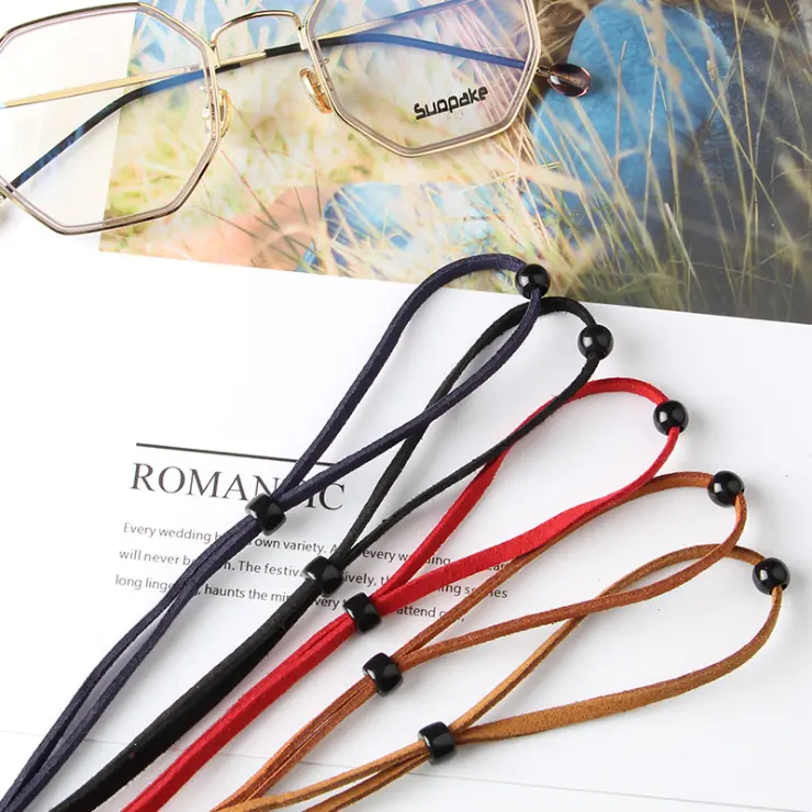 Ashion-Cuerda de cuero para gafas, cordón para el cuello, accesorios para gafas de sol