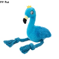 Jouets à mâcher pour animaux de compagnie, chiens et chats, écologiques, personnalisés, en gros, nouveaux jouets en peluche rembourrés flamants roses de luxe, durables, interactifs, qui couinent, 2025