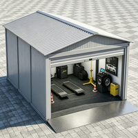 Garage Conteneur Pliant Personnalisé Zongyun – Capacité 1 à 3 Voitures, Matériaux Entièrement en Acier, Design Contemporain pour Maison, Salle de Sport, Sous-sol
