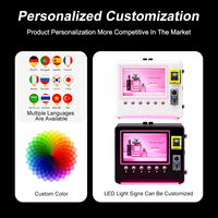 Máquina Expendedora de Colonia Única con 6 Dispensadores, Pantalla Táctil, Automática, Inteligente, de Pared, que Funciona con Monedas, Tarjetas de Crédito y Código QR