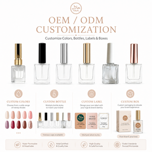 Esmalte de Uñas Halal, Secado al Aire, Saludable, Sin Olor, a Base de Agua, Transpirable, Suministros de Fábrica, Marca Privada, 1000 Colores - Product Image 6