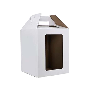 Nuovo Design bianco Kraft cartone scatola da Dessert portatile per uso alimentare finestra per torta di compleanno scatola regalo - Product Image 1