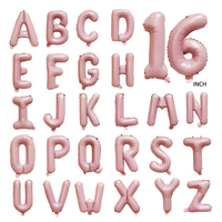 Vente en gros de 16 pouces feuille lettre ballons couleur bonbon numéro personnalisé feuille ballons enfants fête d'anniversaire fournitures décorations