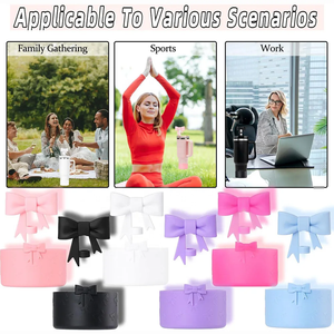 Nueva Funda de Silicona para Tazas, Antideslizante y Aislante del Calor, con Diseño de Lazo de <span class=keywords><strong>Mariposa</strong></span>, 7.5CM/12-40oz, Base Universal para Tazas - Product Image 6