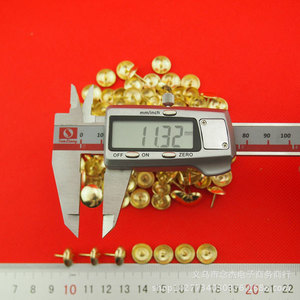 Yellow Studs 11x13mm <b>Copper</b> Round Furniture Decorative Door Sofa Pushpins Wholesale - Product Image 2