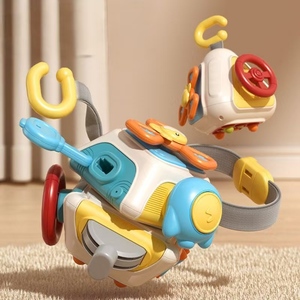 Jouet sensoriel rotatif à six faces en plastique, cube musical éducatif pour bébé, jouet d'attraction de balles - Product Image 3