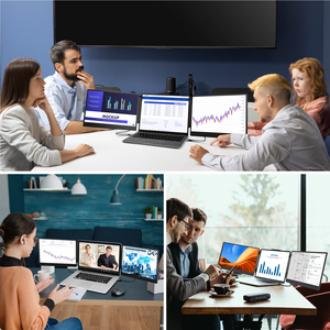 Oem ODM 14 inch du lịch 2 IPS xem đầy đủ USB-C Màn hình kép 1080P FHD chơi game <span class=keywords><strong>LCD</strong></span> hiển thị linh hoạt có thể gập lại máy tính xách tay màn hình Extender - Product Image 6