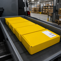 Maßgefertigte Sonnengelbe Stoßfeste Box mit Verstärkten Ecken Einfacher Wellpappe-Versandkarton Frustationsfreies Versandset Große Mindestbestellmenge 100 Stück