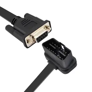 A volta masculina gorda fêmea do cabo 16Pin DB9pin adaptador com cabo de extensão do interruptor do poder