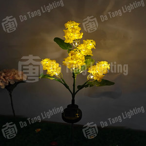 Fantasy Rapeseed Flower <b>Solar</b> Powered Led Holiday Decoration <b>Light</b> For Landscape Christmas & Halloween With Colorful Glow - Product Image 6