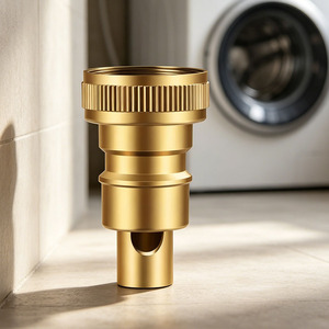 Water Stop Valve 4 Point Copper Color Metal Automatic Shut Off For Kitchen Faucet Accessories - Product Image 4