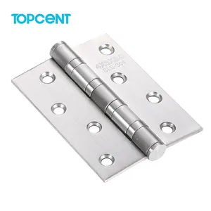 Topcent Furniture Accessories 5 Ball Bearing Stainless Steel Brushed Nickel Hinge Butt Door Hinge