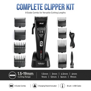 Cortadora de Cabello IPRO Profesional con Motor BLDC de Rotor Externo sin Escobillas de 9800 RPM, Kit de Recortadoras para Barbería - Product Image 6