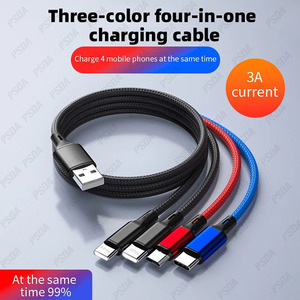 <span class=keywords><strong>Cable</strong></span> de Carga USB Tipo <span class=keywords><strong>C</strong></span> 4 en 1 de 1.2M, <span class=keywords><strong>Cable</strong></span> de Carga USB Micro USB <span class=keywords><strong>para</strong></span> <span class=keywords><strong>iPhone</strong></span> 15Pro Max, Huawei, Samsung, Xiaomi - Product Image 2