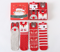 Nouvelles Chaussettes de Noël pour Femmes, Modèle Hiver, à Motifs Dessin Animé, Tricotées, Écologiques, Respirantes, Colorées et Amusantes
