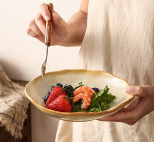 Ensemble de vaisselle en porcelaine de style européen écologique personnalisé de 16/18/20/24/48/80 pièces, assiettes en céramique émaillée pour restaurants - Product Image 5