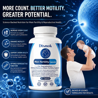 Capsules de soutien à la fertilité masculine OEM/ODM, formule à base de plantes à marque privée pour le nombre et la motilité des spermatozoïdes, l'équilibre hormonal