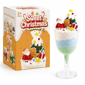 Kit de Bricolage en Argile à Séchage à l'Air pour Desserts Thème Noël (Père Noël, Bonhomme en <span class=keywords><strong>Pain</strong></span> <span class=keywords><strong>d</strong></span>'<span class=keywords><strong>Épices</strong></span>) avec Accessoires de Colle Crème pour Enfants OEM ODM - Product Image 1