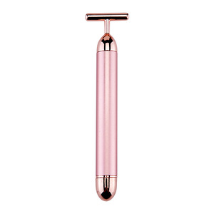 Offre Spéciale 24k visage vibrant visage rouleau T forme électrique jade rouleau masseur facial énergie beauté barre d'or - Product Image 2