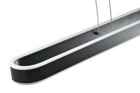 Lampe suspendue italienne moderne de luxe noire à hauteur réglable, lustre de plafond minimaliste long, installation facile, salle à manger, cuisine