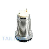 TAILEIOK 8MM 10MM étanche IP65 momentané tête sphérique en laiton nickelé Mini interrupteur à bouton-poussoir