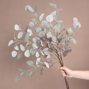 Feuilles d'eucalyptus artificielles Ruilisi, verdure violette foncée et violette claire, décoration de mariage et de maison, imprimées en 3D, écologiques - Product Image 2