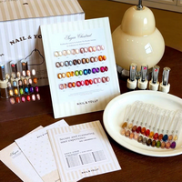 NAIL&YOLLY – Kit de vernis gel œil de chat 24 couleurs Sugar Chestnut, flacon rond, gel UV magnétique, effet transparent brillant Aurore Cat Eye