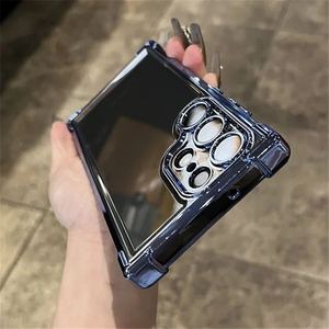 Funda de teléfono transparente chapada para <span class=keywords><strong>Samsung</strong></span> S24 Ultra S23 FE S22 Plus A54 <span class=keywords><strong>A53</strong></span> A55 A34 A35 A25 <span class=keywords><strong>5G</strong></span>, funda acrílica a prueba de golpes - Product Image 2