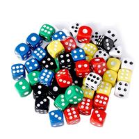 Dés à six faces en acrylique personnalisables avec logo, livraison rapide, échantillon disponible, vente en gros, accessoire de jeu de casino, directement de l'usine
