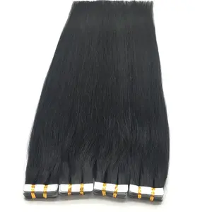 Wholesale Cheap 100% virgin cuticle remy human hair skin weft hand tied russian invisible tape hair extensions