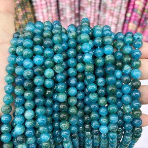 Cuentas Sueltas Redondas de <span class=keywords><strong>Jade</strong></span> Dong Ling de Color Azul Púrpura Natural, Venta al por Mayor, Suministros para Hacer Joyas, Pulseras y Collares - Product Image 3