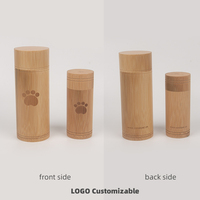 Faible quantité minimale de commande fabrication tube de bambou biodégradable éco urne pour cendres chien chat urne aquamation cendres diffusion de tube pet urne