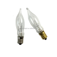 C18 Punta de llama incandescente 120V 7,5 W Candelabro E12 Base de tornillo Bombilla de filamento LED transparente