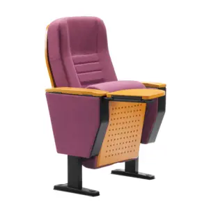 Hot Sale Pp Material Seat Cover Backrest Auditorium Chair With Imported Timber Armrest