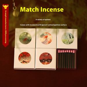 Ensemble de boîte d'encens de poche portable d'encens de luxe Match de bois de santal du Moyen-Orient avec aromathérapie intérieure pour une utilisation aromatique - Product Image 2