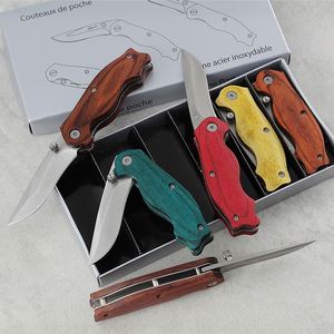 Cuchillo de Bolsillo Pequeño con Mango de Madera y Diamantes de Varios Colores, 3cr13, Cuchillo Plegable Mini para Pelar Frutas, Regalos Promocionales, Juego de Cuchillos para Exteriores - Product Image 6