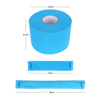 Bandes de papier jetables pour salon de coiffure, pièces, 5 rouleaux par paquet, blanches, à volants, accessoire pour coupe de cheveux, vente en gros
