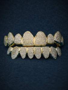 Grillz de Plata 925 de Alta Gama con Moissanita y Diamantes VVS, Moldeado a Medida, Joyería Dental Hip Hop Iced Out, Brillo Intenso, Venta al por Mayor - Product Image 2