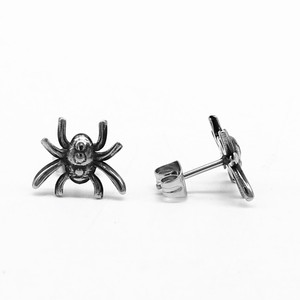 Pendientes de tuerca con forma de araña yunnique, joyería de moda con forma de insecto de acero de titanio para hombres y mujeres - Product Image 5