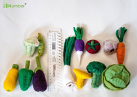 Jouets en feutre doux 100% laine Waldorf pour jardin de cuisine, en feutre aiguilleté, fruits et légumes : oignon, carotte, aubergine